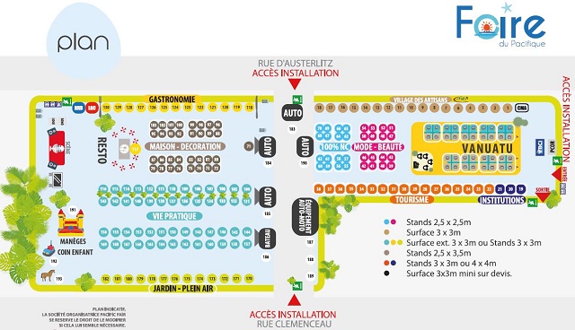 foire du pacifique 2018 plan