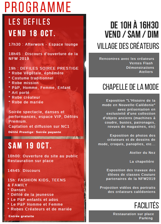 programme noumea fashion week 2019
