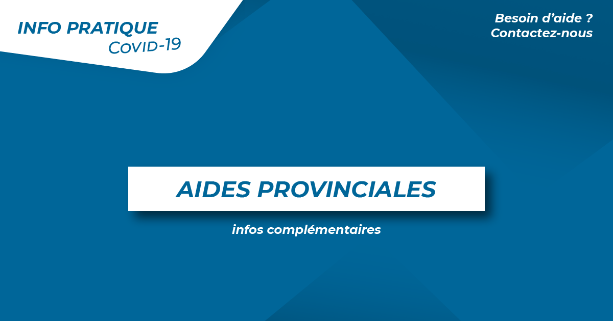 covid aide provinciale