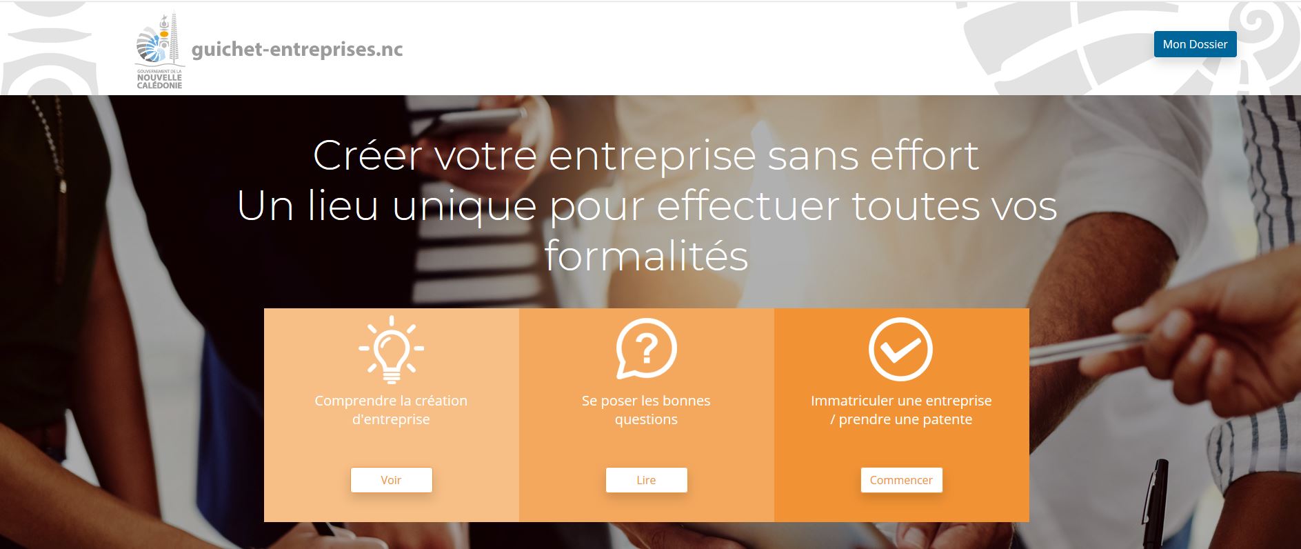guichet unique entreprise site